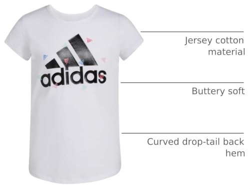 Image of adidas Girls' Short Sleeve Scoop Neck Tee T-Shirt
