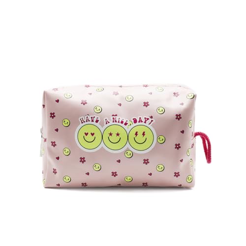 PONETTE - Neceser Vuelta al Cole Infantil con Tejido en Color Ros...