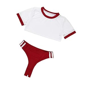 YUANMO Dames Meisjes Outfits Sexy Bodysuit Lingerie Set Anime Rollenspel Cosplay Kostuum Top met String 2Ps Set