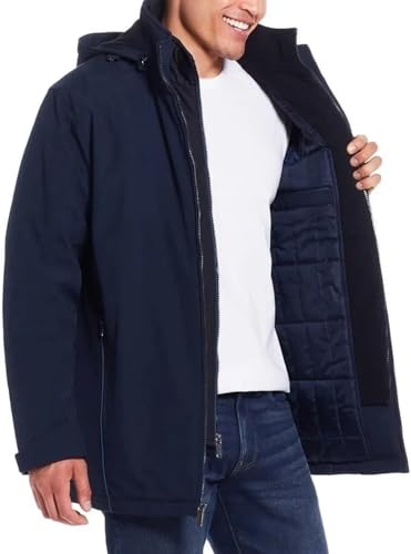 Weatherproof Men’s Ultra Tech Removable Fleece Lined Hood Jacket (Blue,X-Large)4