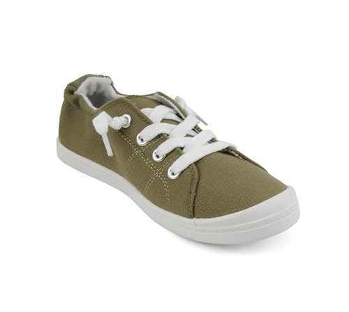 Image of Soda Flat Women Shoes Linen Canvas Slip On Sneakers Lace Up Style Loafers Zig-S
