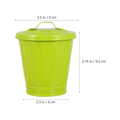 Mini caneca de basura de escritorio con tapa 2 piezas miniatura 2