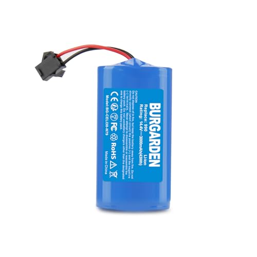 BURGARDEN 14.4V 3000mAh Li-ion Batteria per Conga Excellence 990 950 1090 1590 1790 1990 2290, per Ecovacs Deebot N79 N79S DN622, per Eufy RoboVac 11 11S 30 35C, per IKOHS Netbot S14 S15