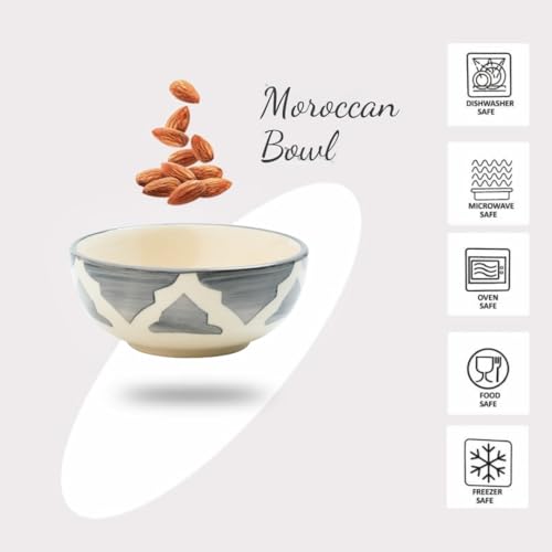 Image of Ceramic Bowl Set | 2-Piece Lightweight Crockery for Daily Use | Ash Grey Ramen & Snack Bowls (125ml Each) | Elegant Microwave & Dishwasher Safe | Perfect Christmas & New Year Gift