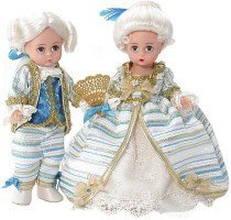 Muñecos George y Martha Washington 8 pulgadas miniatura 2