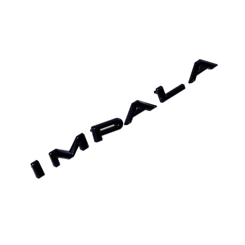 Image of 2Pc 1964 64 Impala Quarter Panel Emblems 3D Badge Letters Nameplate Replacement for Impala (Gloss Black)