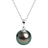 Nonnyl Tahitian-Black-Pearl-Necklace-Gifts for Women, Mom Wife Girlfriend Her Anniversary Birthday C