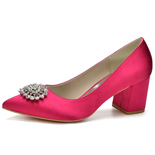 Chaussures à enfiler d'exception en satin rose ornées de strass lumineux