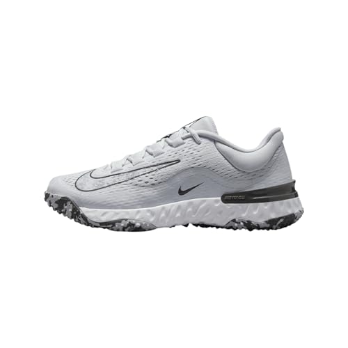 Nike Alpha Huarache Elite 4 Turf Women's Softball Shoes (DV0496-002, Pure Platinum/Iron Grey/White/Wolf Grey) Size 10