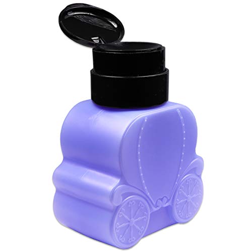 Beauticom Professional BLUE Carriage Shaped Nail Pump Dispenser Bottle (Size: 250ml) for Nail Acrylic Acetone Liquid Polish Remover Bottle Tool