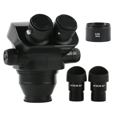 顕微鏡キット 3.5X 7X 50X 100X 双眼実体顕微鏡ヘッド広視野 WF10X/22 ミリメートル接眼レンズ 0.5X 2.0X Microscopio レンズ 顕微鏡レンズアダプター(3.5X-50X(0.5X))
