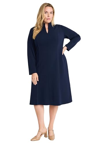 Maggy London Women's Elegant V-Neck Long Sleeve Knee-Length Fitted Silhouette-Business Casual Dresses4