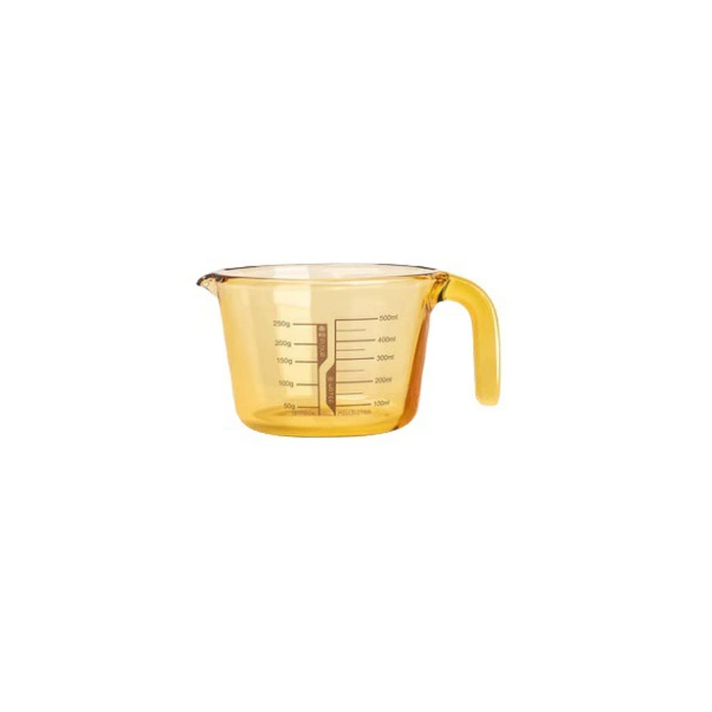 Tasses à mesurer en Verre résistant aux Hautes températures avec Tasses graduées Tasses à mesurer de qualité Alimentaire Tasses de Cuisson et de Battement d'œufs (500 ML)
