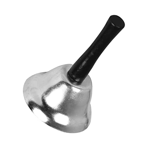 HYTROVE Campana de Mano con Mango de Madera y Diseño Ergonómico para Clases y Decoración Timbre de Atención con Sonido y Agradable Campana Musical de Percusión para Servicio Restaurantes