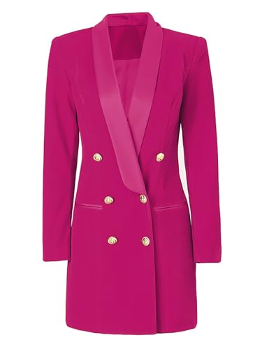 Blazers for Women Double Breasted Long Blazers for Women Suit Jacket Womens Jackets Dressy Casual Jacket Blazer