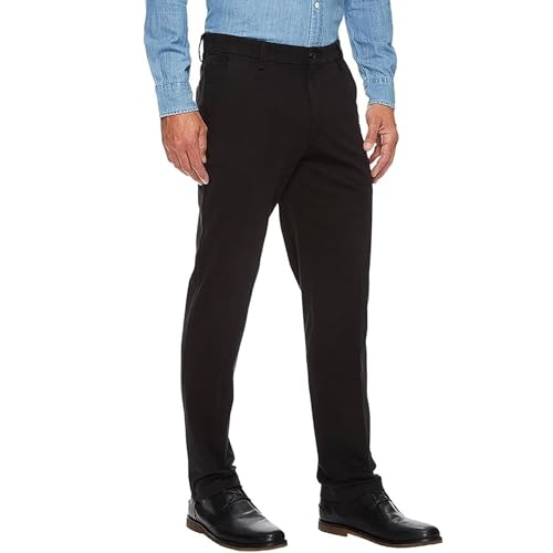 Men's 4-Way Stretch Straight Fit Flat Front Dress Pants Casual Pants Elastic Waist Chinos Pants3