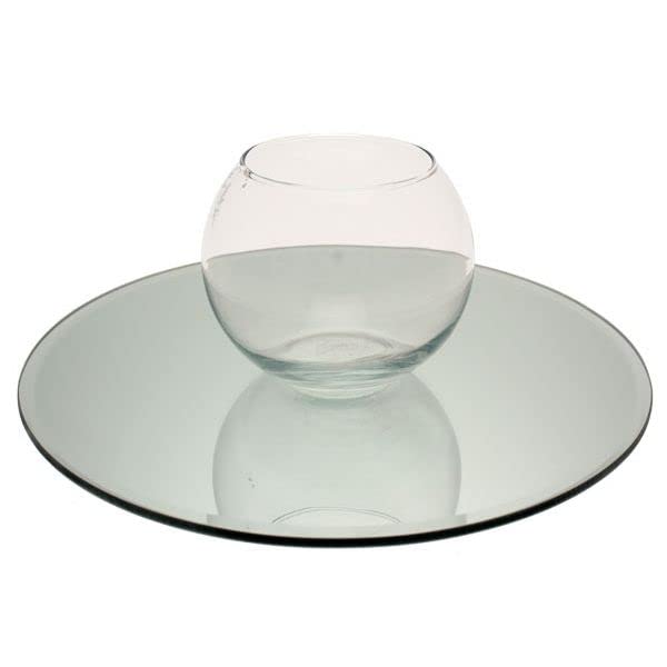 Set of 12 Round Mirror Plates 8