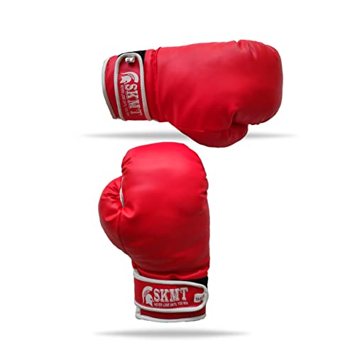 Image of SKMT Boxing Gloves 10oz 12oz Boxing Gloves for Training Punching Sparring Punching Bag Boxing Bag Gloves Punch Bag Mitts Muay Thai Kickboxing MMA Martial Arts Workout (Red, 10 Oz)