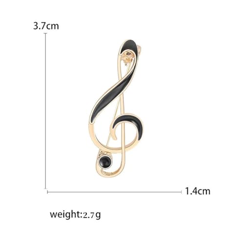 Image of 2PCS Music Note Brooch Pin for Women Dainty Elegant Rhinestone Pearl Note Treble Clef Brooch Musician Party Dance Banquet Clothes Accessorie Jewelry