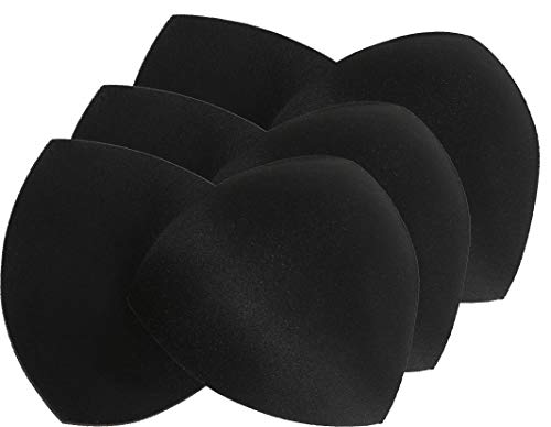 Womens Removable Smart Cups Bra Replacement Inserts Liner Pads 3 Pairs In Set Push up Swimsuit Pads Add Cups Size Instantly Fits AB, C, D Cup