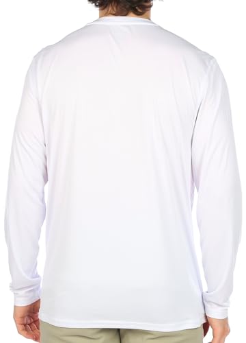 Reel Legends Mens UPF 50+ Solid Reel-Tec Long Sleeve Shirt X-Large White2