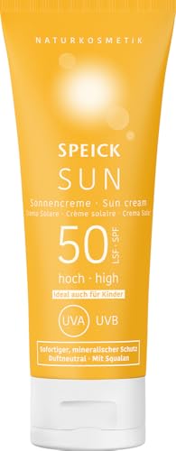 Speick Protector solar SPF 50 – vegano, sin perfume, para niños y adultos, mineral con óxido de zinc, cosmética natural, cara y cuerpo, 60 ml