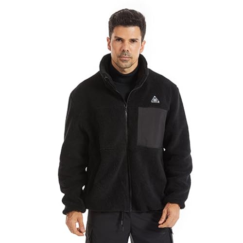 Veste en molleton chauffé manches longues homme femme manteau chaud hiver zippé avec poches