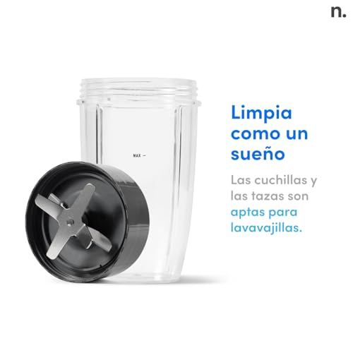 Miniatura 7 de Nutribullet Pro 1200, Batidora Eléctrica, Trituradora, Batidora De Batidos, Trituradora Multifuncional, 1200w De Potencia, Vasos De 700ml Y 900ml, Negro, Nb120mb