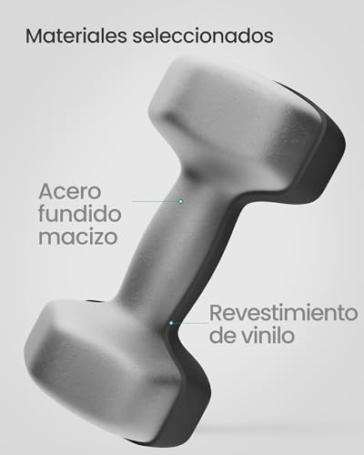 Mancuernas hexagonales con revestimiento de neopreno que evitan rodamiento en fitness 5