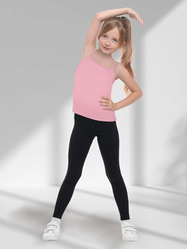 Haysandy 6 Pcs Girls Dance Tank Tops Sleeveless Spaghetti Strap Camisole Racerback Crop Tops Dance Camis Clothes for Kids4
