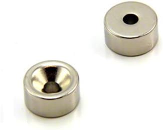 Neodymium Magnet for Arts, Crafts, Model Making, DIY, Hobbies, Office and Home - 15mm dia x 7.5mm thick x 4.2mm c/sink - 5.7kg Pull - South - Pack of 2