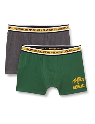 Franklin & Marshall Boxer Optio Pantalons, d Green/d Grey Melange/White/g, M Homme