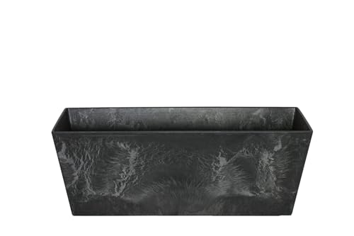 Artstone - Balkonkasten - Ella - Schwarz - Länge 55 cm, 55x17x17 cm, TER-107824