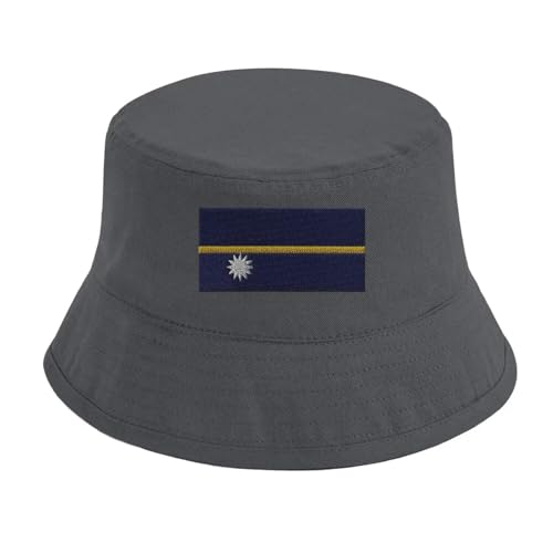 Chapeau bob drapeau de Nauru pour protéger le visage du soleil - 3