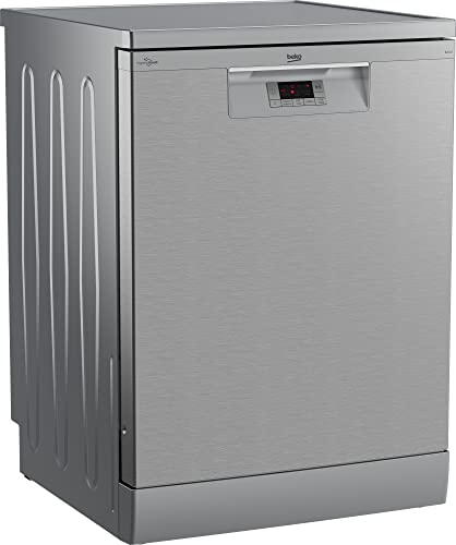 Beko dishwasher 5 programs 14 persons 60 cm - silver - led - half load + hygiene intense + steam gloss