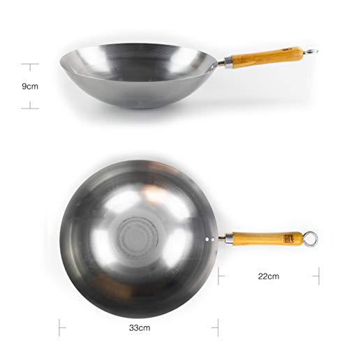 School of Wok - 'Wok & Roll' - 13"/33cm Carbon Steel Round Bottom Wok by School of Wok - Used condition - Image 4
