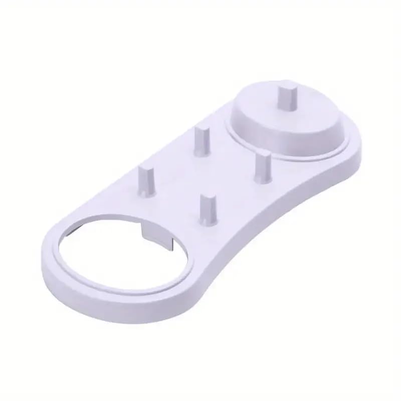 Soporte para Cepillo de Dientes Eléctrico Compatible con Oral B, Base Universal, Organizador de Cabezales y Mango, Porta Cepillos Eléctricos, base de Cepillos Eléctricos - Blanco