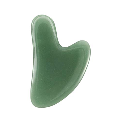 Gua Sha Massage, RERYOU 100% Natural Jade Stone Gua Sha Tool for SPA Acupuncture Therapy Trigger Point Treatment, Guasha Board
