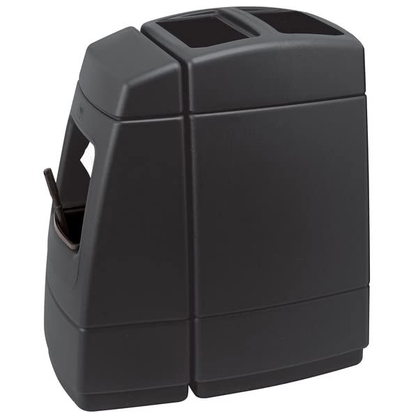 Vista 7 de Contenedor de compost, contenedor de basura rectangular negro de 40 galones con 2 dispensadores de toallas de papel, 2 espátulas y 2 estaciones