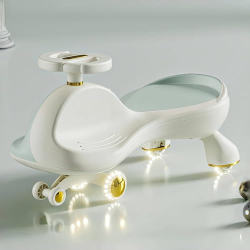Citybaby子供用ツイストカー スイングカー 乗り物 乗用玩具 点滅ホイール付き 回転式 大人も一緒に乗れる 静音 発光ホイールが付き 耐荷重110KG 室内/室外遊具 ハンドル操作 屋外乗用玩具 対象年齢 3 歳以上【単三電池3本をご用意ください】