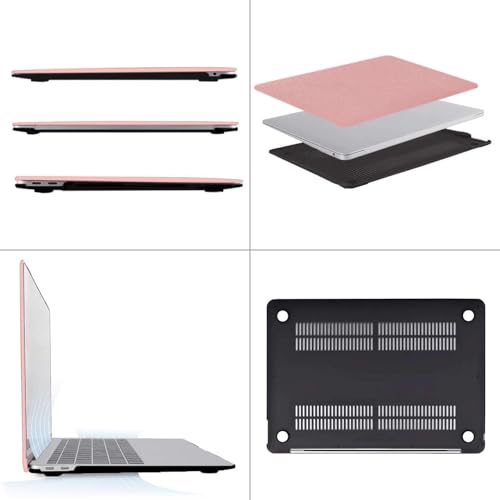 Image of MOCA Compatible with MacBook Air 13 inch Case M1 Chip 2021-2018 Release A2337 A2179 A1932, Plastic Hard Shell&Keyboard Cover for MacBook Air 13.3 inch Case, (Pink, New Air 13 2021-2018)