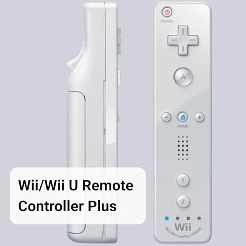 Image of Wii Remote with Motion Plus - Wireless Bluetooth Game Controller - Official Wii and Wii U Compatible - 2 Pack (Renewed) (White)