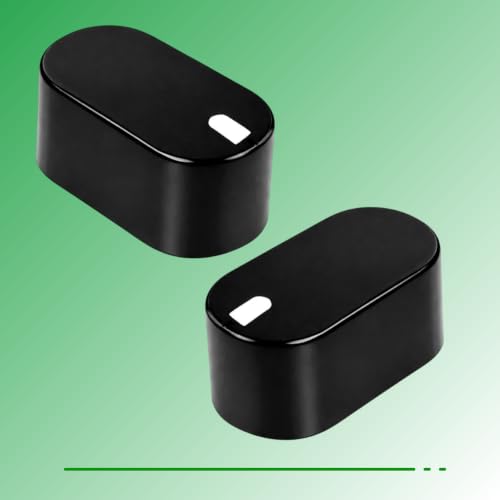 Image of DELTA Universal fit Knob for Gas Stove Replacement Parts | Long Lasting, Smooth Operation, Premium PVC On-Off Push Type 8 MM Spindle Black Knob for All Sleek Slim Modal Gas Stove Pack of 2