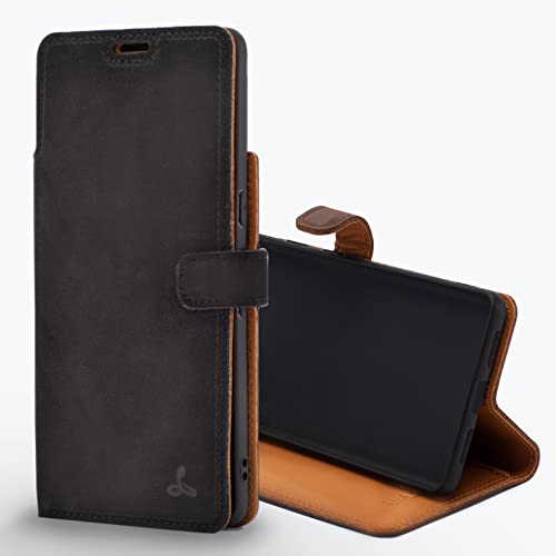 Snakehive Cartera vintage para Google Pixel 7 Pro || Funda de piel auténtica para teléfono || Piel auténtica con soporte de visualización y 3 tarjetero || Funda tipo libro con ranura para tarjetas
