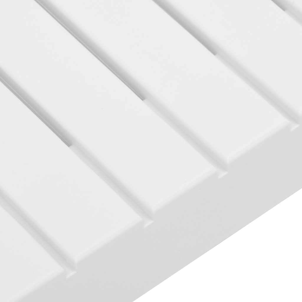 Tavolo da giardino in plastica bianca, pieghevole e resistente alle intemperie, salvaspazio, tavolo da balcone o terrazza con ripiano, stabile e facile da pulire, per giardino, esterni