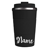 loongway Thermobecher Personalisiert mit Name Thermobecher Kaffee to go 380ml Festgeschenk Geburtstagsgeschenk Geeignet als Geschenk für Familienmitglieder Kollegen und Freunde