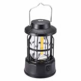 EUROtops COB Camping-Laterne – LED Campinglampe, batteriebetrieben & dimmbar, Outdoor & Garten, Notfall-Leuchte