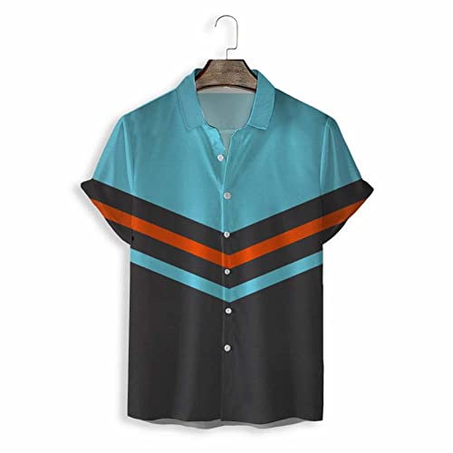 Chemise hawaïenne imprimé tropical boutonnée et chemise décontractée été à manches courtes