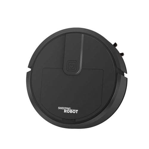 BJdfgE Robot barredor doméstico Inteligente, pequeño electrodoméstico ultrasilencioso, for Personas perezosas, con Carga USB, Robot Tres en uno(Black)
