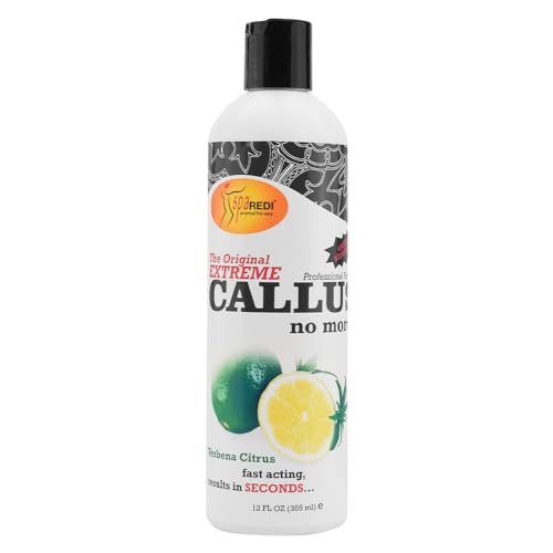 SPA REDI - Callus Remover for Feet Gel, Lemon and Lime, 12 Oz - Professional Pedicure Foot Care - Removes Toughest Calluses in Seconds and Smooths Dry Cracked Heels
